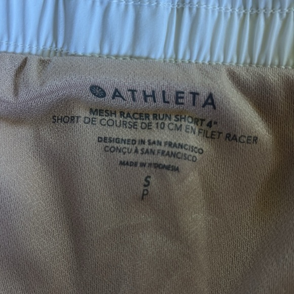 Athleta Women's White Athletic Shorts - Picture 3 of 4